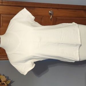 Champion Women's White V-neck Sz L